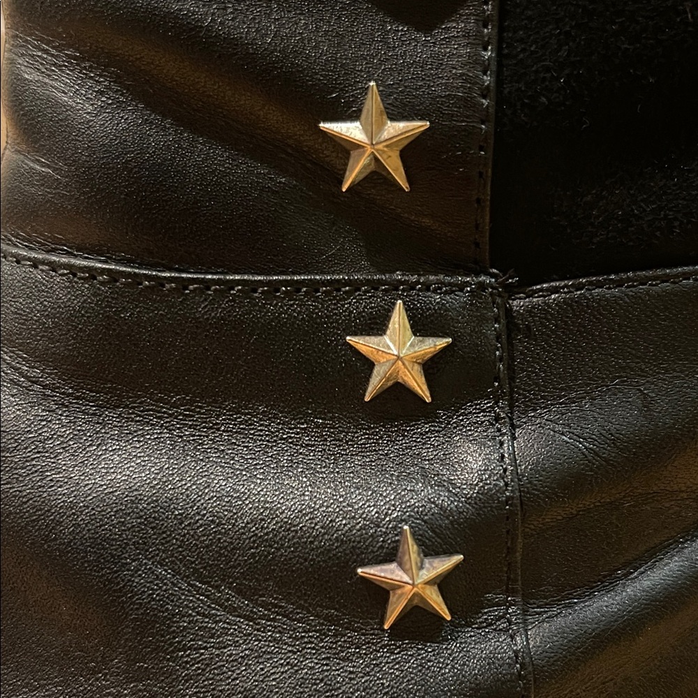 Michael Kors Black Boots with Star Accents - Picture 4 of 8